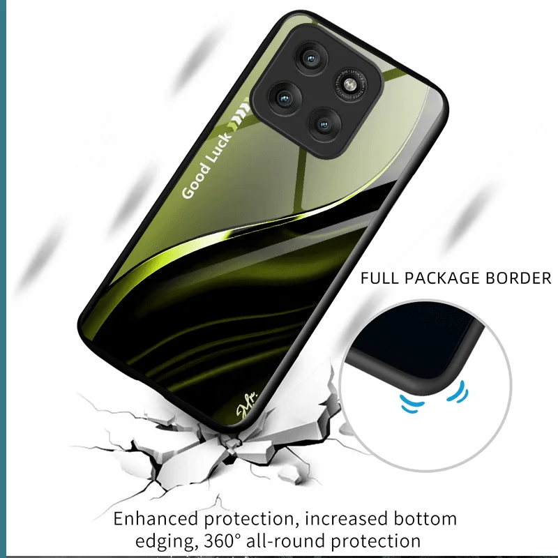 Фото Жесткий чехол из закаленного стекла для Motorola Moto Edge 60 Neo Pro Fusion, защитный чехол с градиентным цветом, задняя крышка, чехол-футляр №3