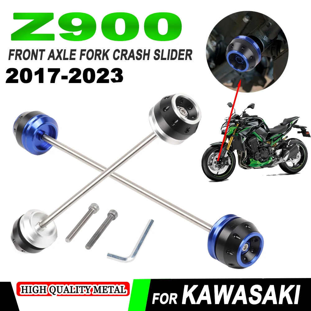 

For KAWASAKI Z900 Z 900 2017-2021 2022 2023 Motorcycle Accessories Front Rear Axle Fork Sliders Wheel Protection Crash Protector