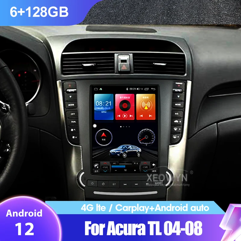 Автомагнитола на Android 12 для Acura TL 2004, 2005, 2006-2008, GPS-навигация, умная система, мультимедийный плеер carplay cl7, cl9