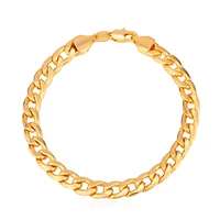 collare trendy bracelet men jewelry wholesale goldrose goldblack color cuban link chain bracelets for men h147