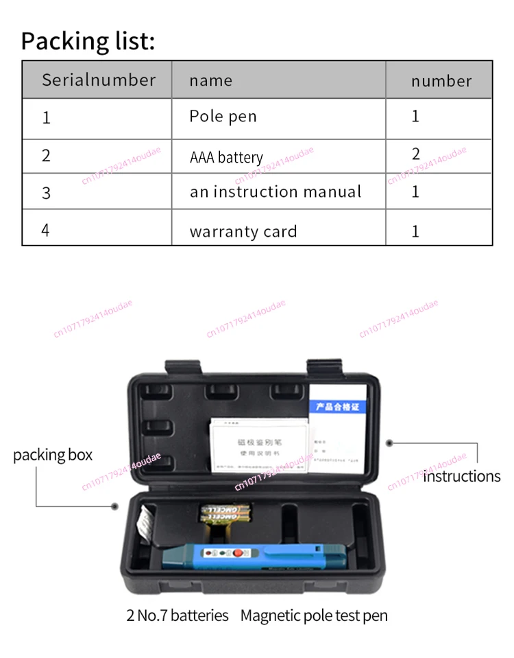 Тестер магнитного полюса Идентификация Ручка Идентификатор N S Обнаружение