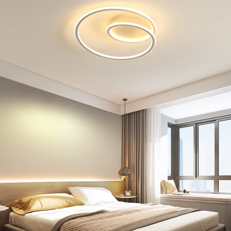 

Bedroom light LED ceiling light simple modern small living room dining room light Nordic creative circular line book room light