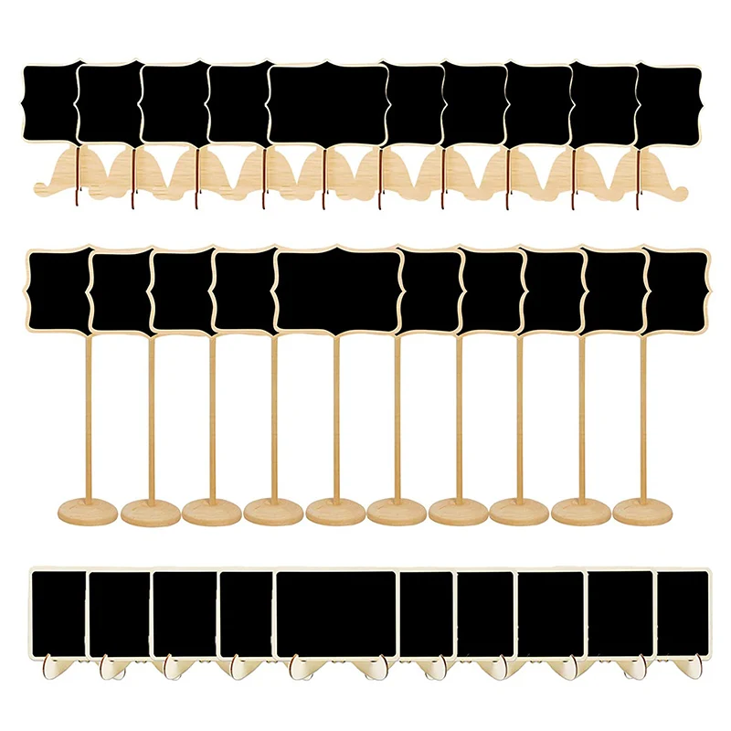 

Food Signs for Party Buffet Wood Mini Chalkboard Signs with Easel Stand 30 Pack Small Blackboard for Weddings