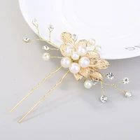 bridal hairpin wedding pearl flower crystal bridesmaid hair pins jewelry pearl headwear women girl hairdressing hair accessories