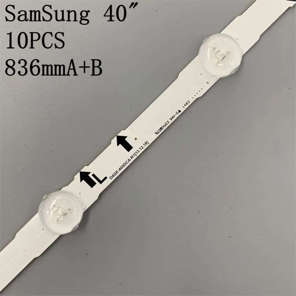 10pcs LED Backlight Strip For SamSung 40'' TV UE40H6500 UE40H5500 UE40H6200 UE40H5100 2014SVS40 D4GE-400DCA-R1 D4GE-400DCB-R1
