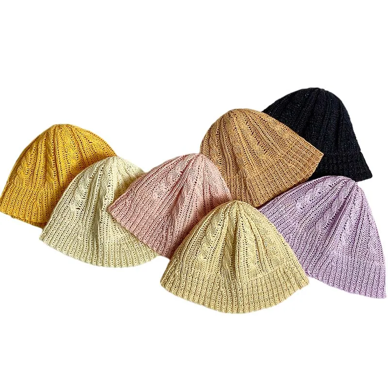 

Summer Korean Baby Boys Girls Straw Hats Crochet Children Handmade Foldable Twist Solid Color Cute Hat Fisherman Hats Outdoor