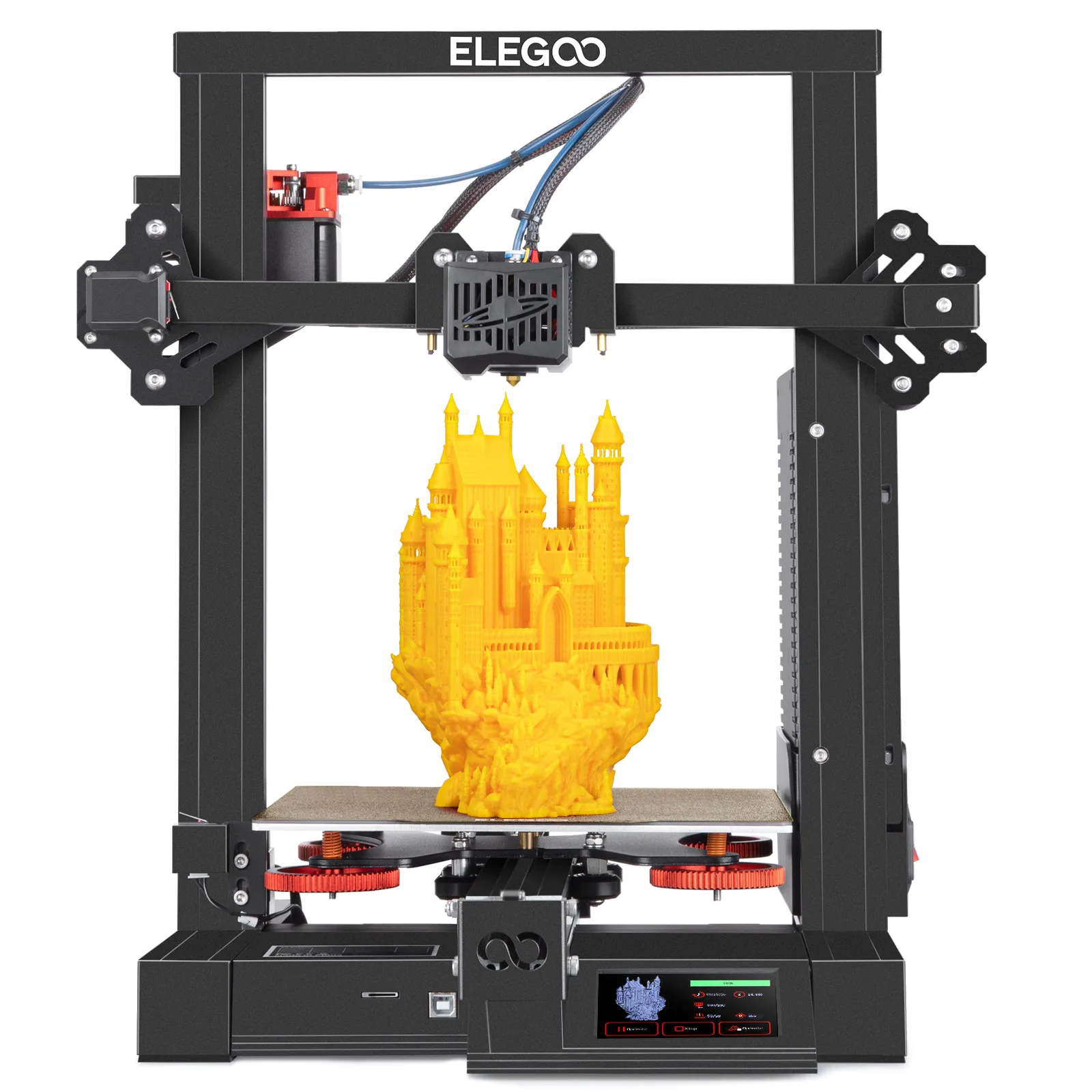 ELEGOO BR Нептун 2S FDM 3D принтер с двойной передачей металлический экструдер & PEI
