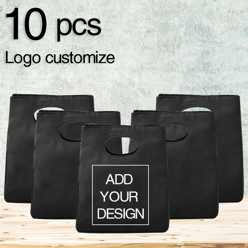 

10PCS Custom Lunch Bag Insulation Cooler Bags for Women Lunch Box Picnic Travel Portable Food Storage Breakfast Thermal Food Bag