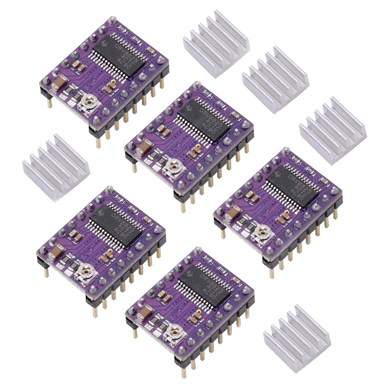 

Модуль драйвера шагового двигателя DRV8825 4-слойный для 3D-принтера Reprap RP A4988(5 шт.)