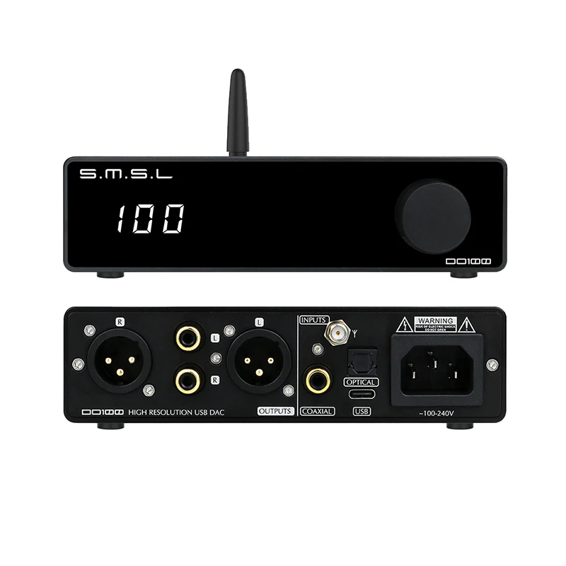 SMSL DO100 HiRes Audio DAC ES9038Q2Mx2 Bluetooth 5.0 DSD512 32Bit 768KHZ OPA1612 Balanced XLR output with remote control for PS5 images - 6