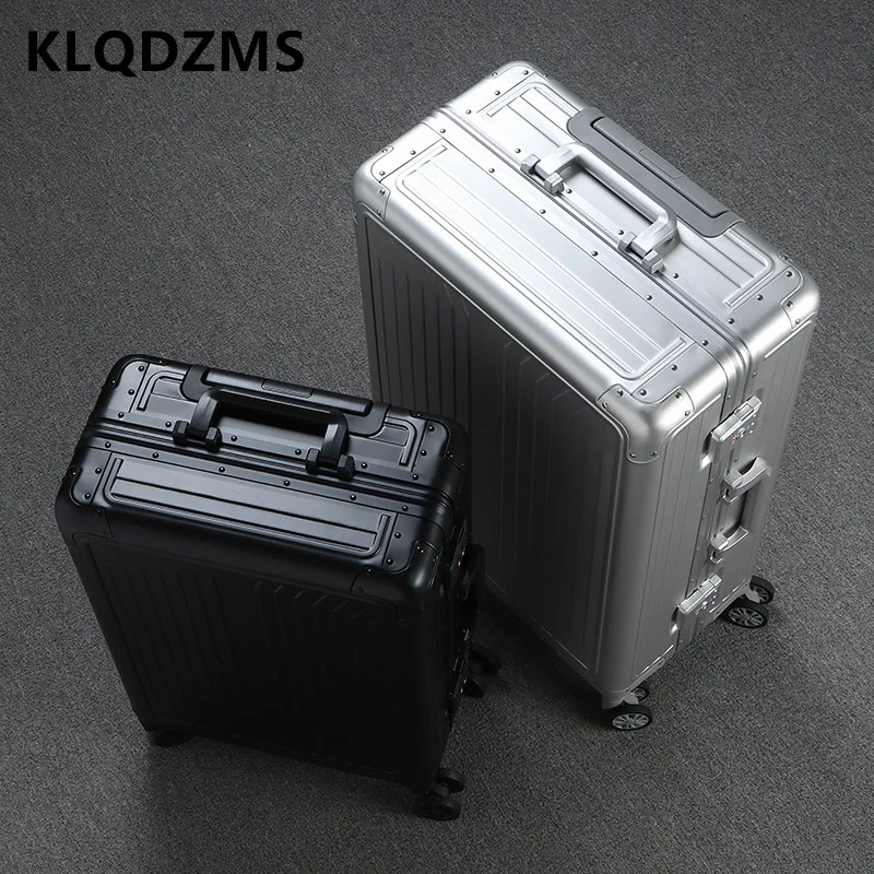 KLQDZMS 20’’24’’28 Inch High-quality All-aluminum Magnesium Alloy Trolley Suitcase Universal Hand Luggage Rolling Boarding Box