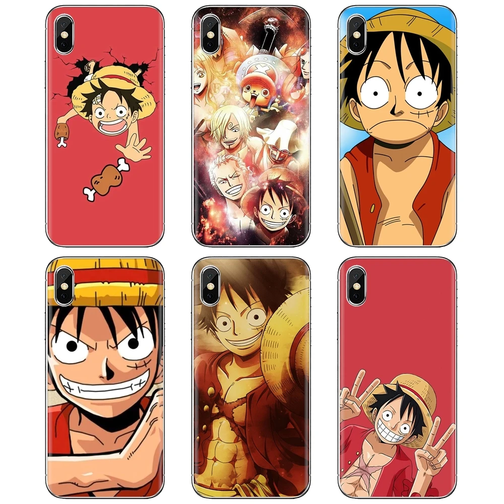 

Collage Cute One Piece Luffy Accessories Skin Case For iPhone 10 11 12 13 Mini Pro 4S 5S SE 5C 6 6S 7 8 X XR XS Plus Max 2020