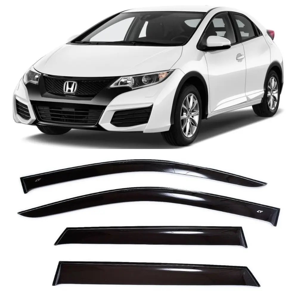 Дефлекторы окон Cobra Tuning H12611 на авто Honda Civic IX Hatchback 5d 2011-2015 4 шт./комп. ветровики от