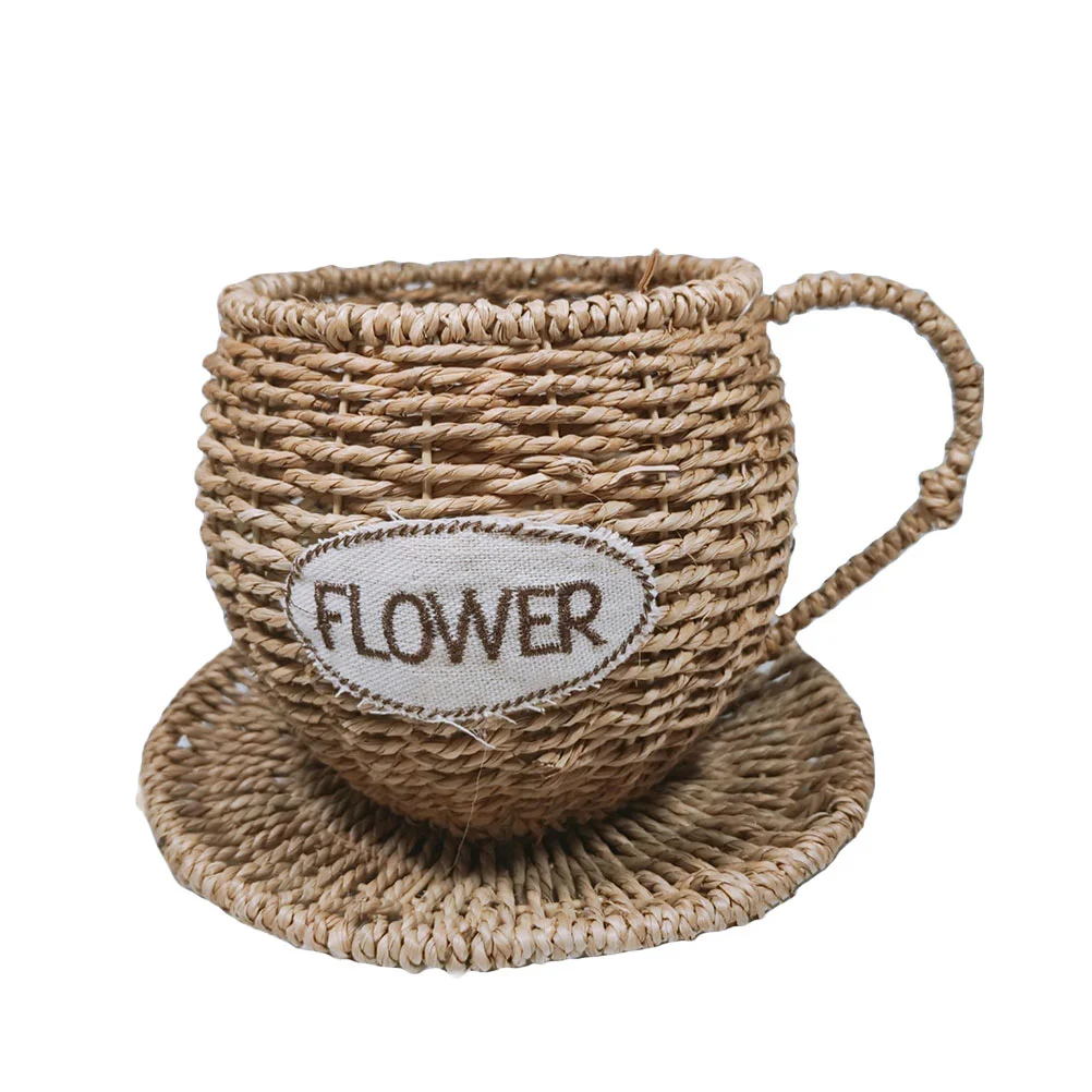 

Basket Baskets Seagrass Storage Woven Rope Flower Rattan Wicker Decorative Entryway Large Round Hanging Kitchen Shoe Pot Toy Cup