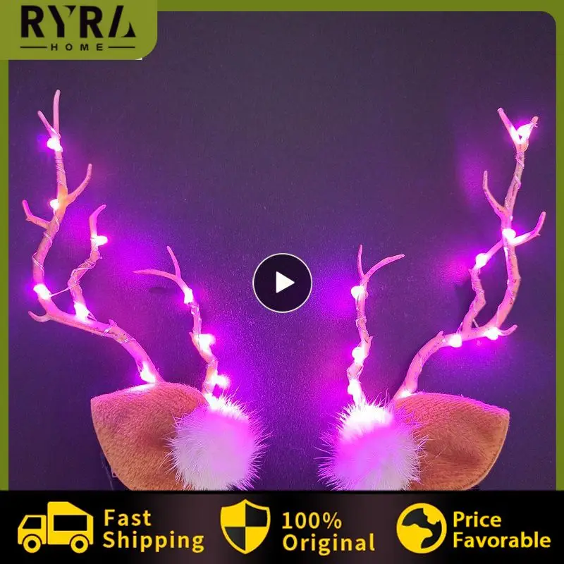 

Constant Light Antler Hair Clip Can Switch Any Light Emitting Function Flashing Brilliant Colors Hair Accessories Slow Flash