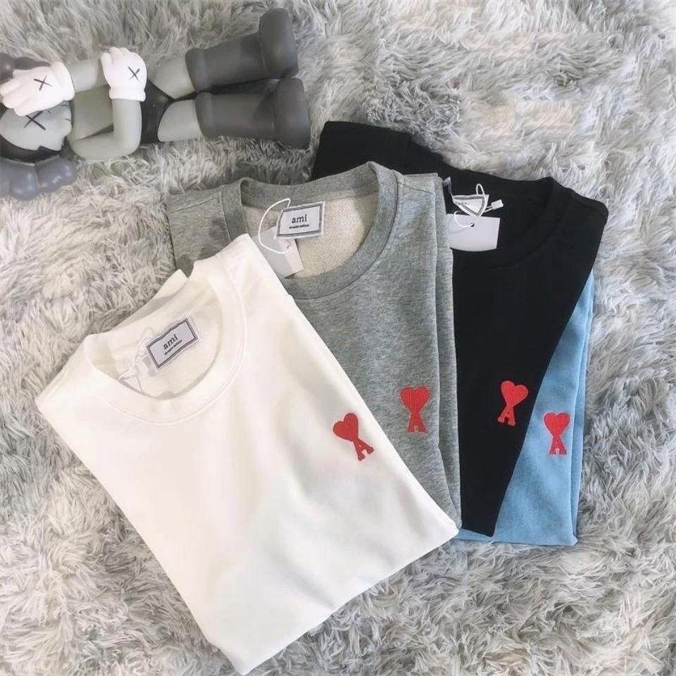 

2022 New Luxury Love Heart A Embroidered hoodies for women korean fashion Harajuku sweatshirt men Loose Pullover y2k clothes