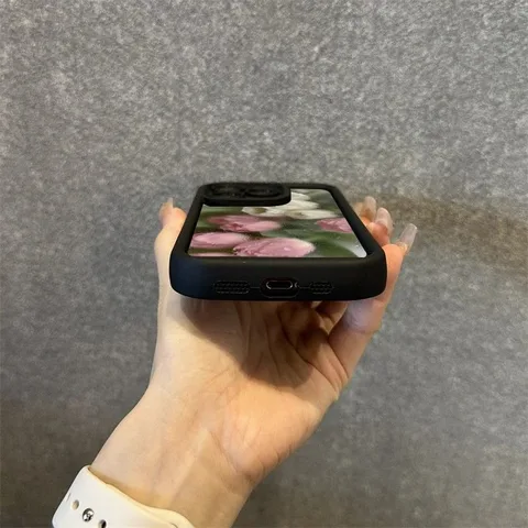 Для iPhone 16 15 Pro Max 14 13 12 11 Чехол Эстетический чехол для телефона с цветочным принтом розы Для iPhone 16 15 14 Plus Противоударный мягкий чехол для телефона