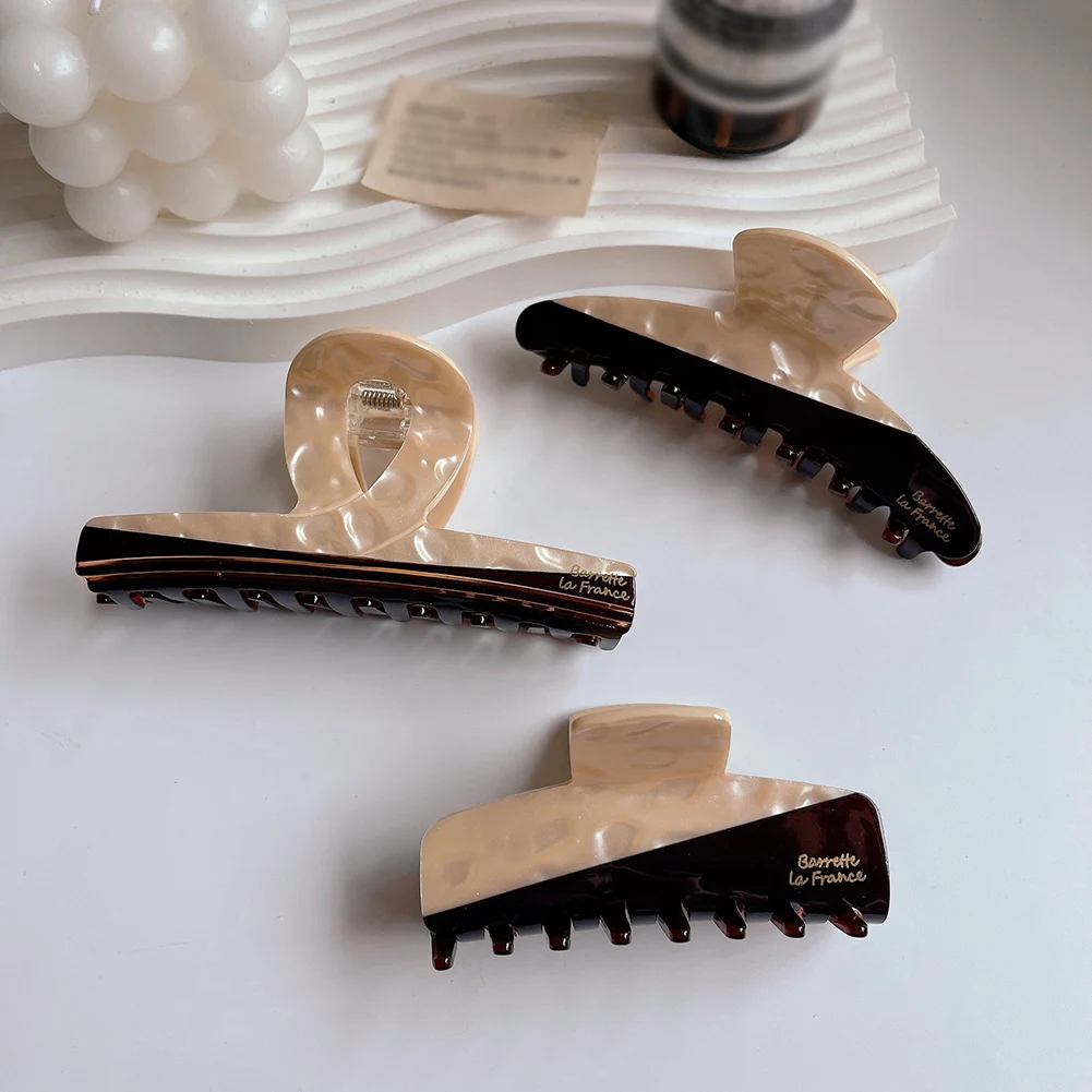 

1PC Korean Vintage Large Hair Claw Elegant Acetate Hairpins Barrette Crab Hair Clips for Women Girls Headwear Hair Accessories