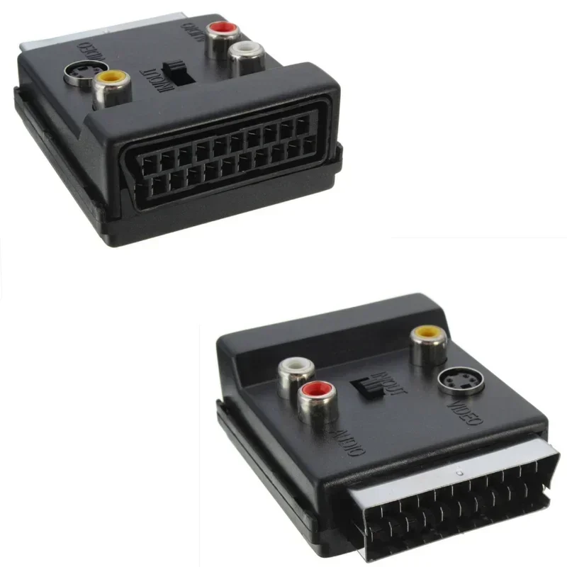 1 шт. 21Pin Scart на 3 RCA S-видео адаптер Композитный SVHS S-Video AV TV для видео DVD-рекордера