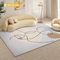 rfwcak modern simple imitation cashmere living room sofa carpet home decoration bedroom coffee table no sand pad bedside carpet