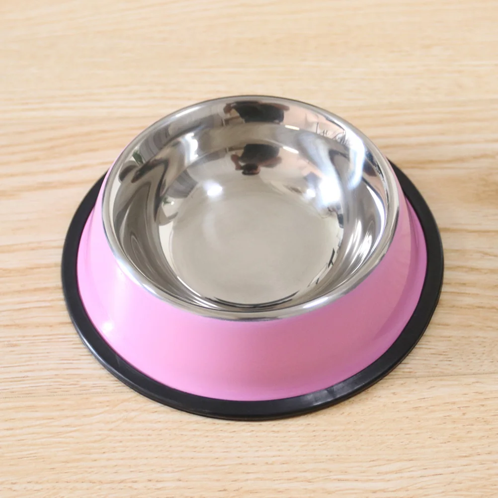 Stainless Steel Dog Bowl for Dish Water Paw Food Pet Puppy Cat Feeder 18cm (Green) pet bowl supplies