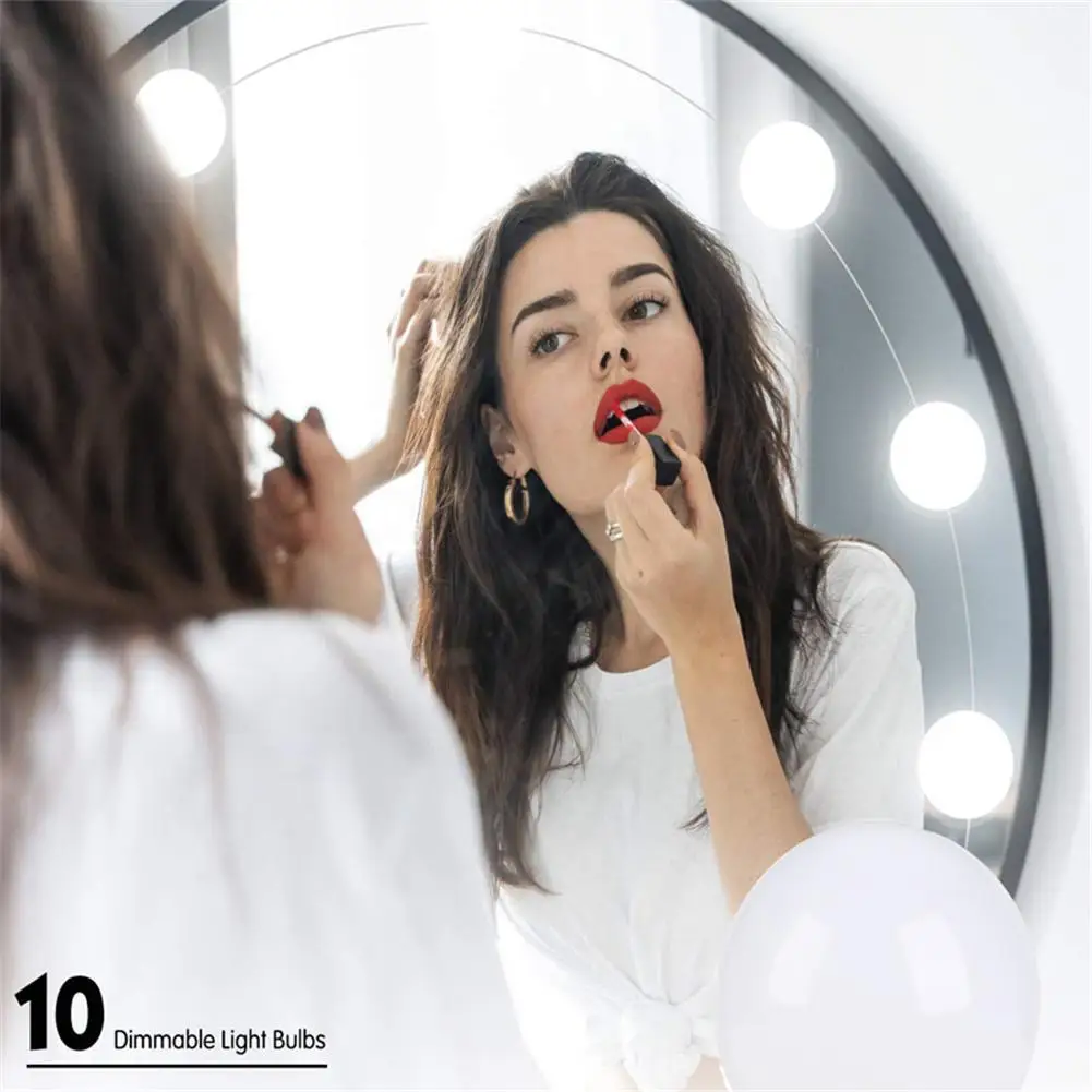 

Led Vanity Mirror Lighting Strings Kit Makeup Dressing Decoration Dimmable Bulbs Lamp Weddings New Year 2022 Home Decor Usb