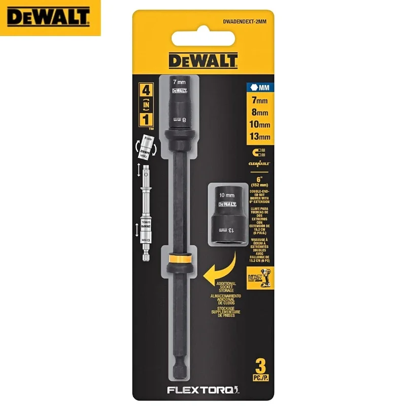 

DEWALT DWADENDEXT-2MM 4-в-1 магнитная розетка 7/8/10/13 мм