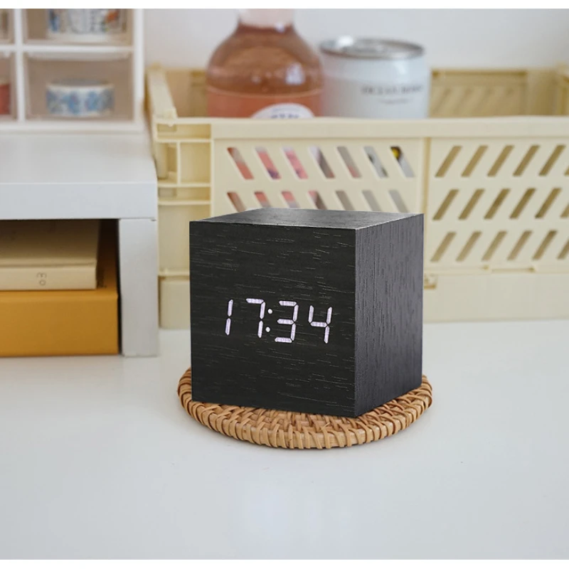 Часы-Будильник в скандинавском стиле многофункциональные настольные цифровые