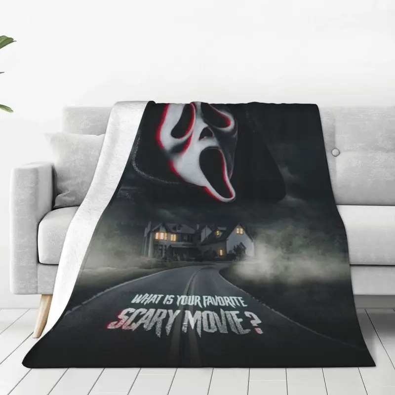 

Теплое флисовое мягкое фланелевое одеяло с мотивом фильма «ужас»