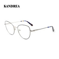 kandrea alloy cateye glasses frame women fashion eyewear female brand designer vintage myopia optical eyeglasses frame hg5613