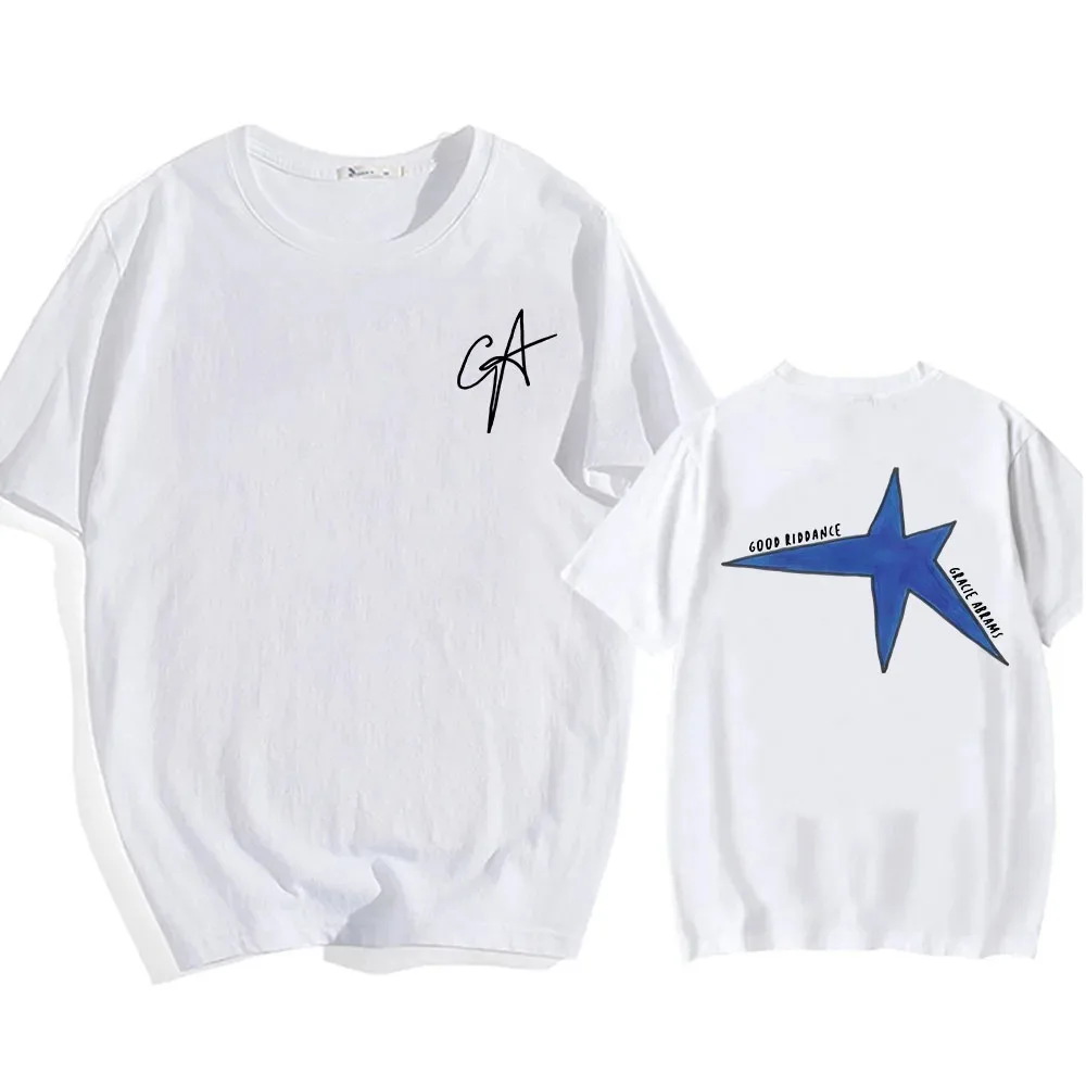 Y2K 2025 летняя хлопковая Футболка с принтом Gracie Abrams Pop Singer Высококачественная