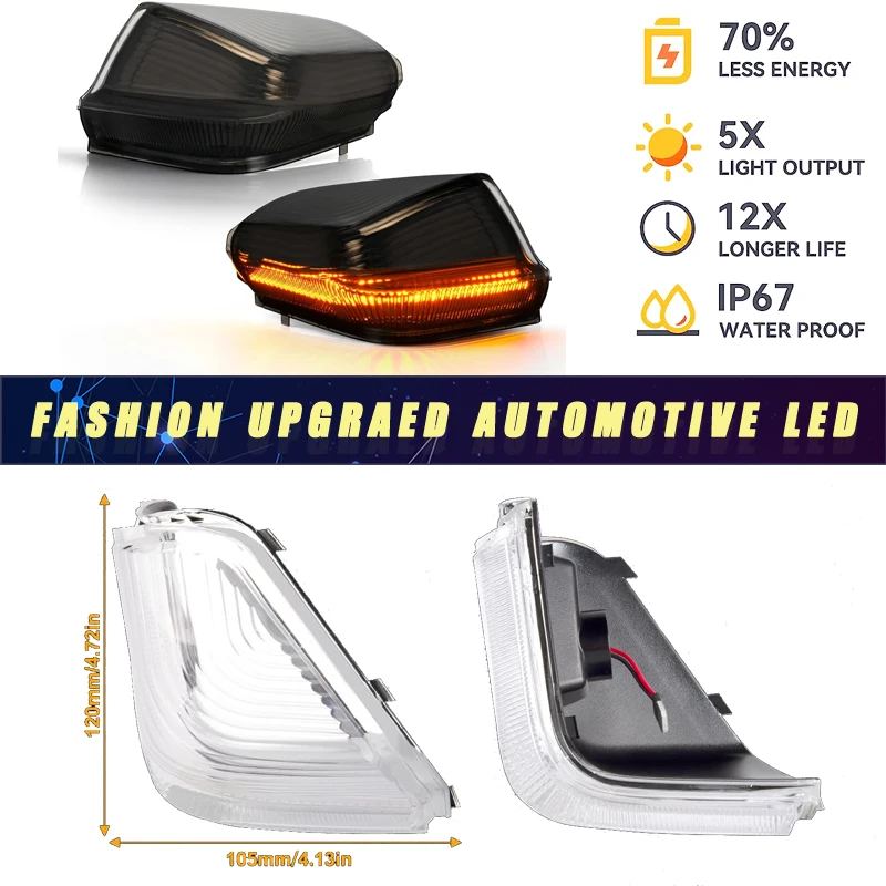 2 шт. для Mercedes Benz Sprinter W906 светодиодный динамический светильник бокового зеркала