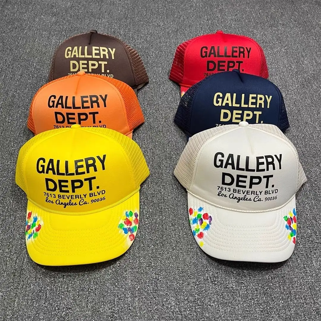 

Latest Fashion GALLERY DEPT American Style Painted Graffiti Baseball Cap High Quality Street Hat Accessories