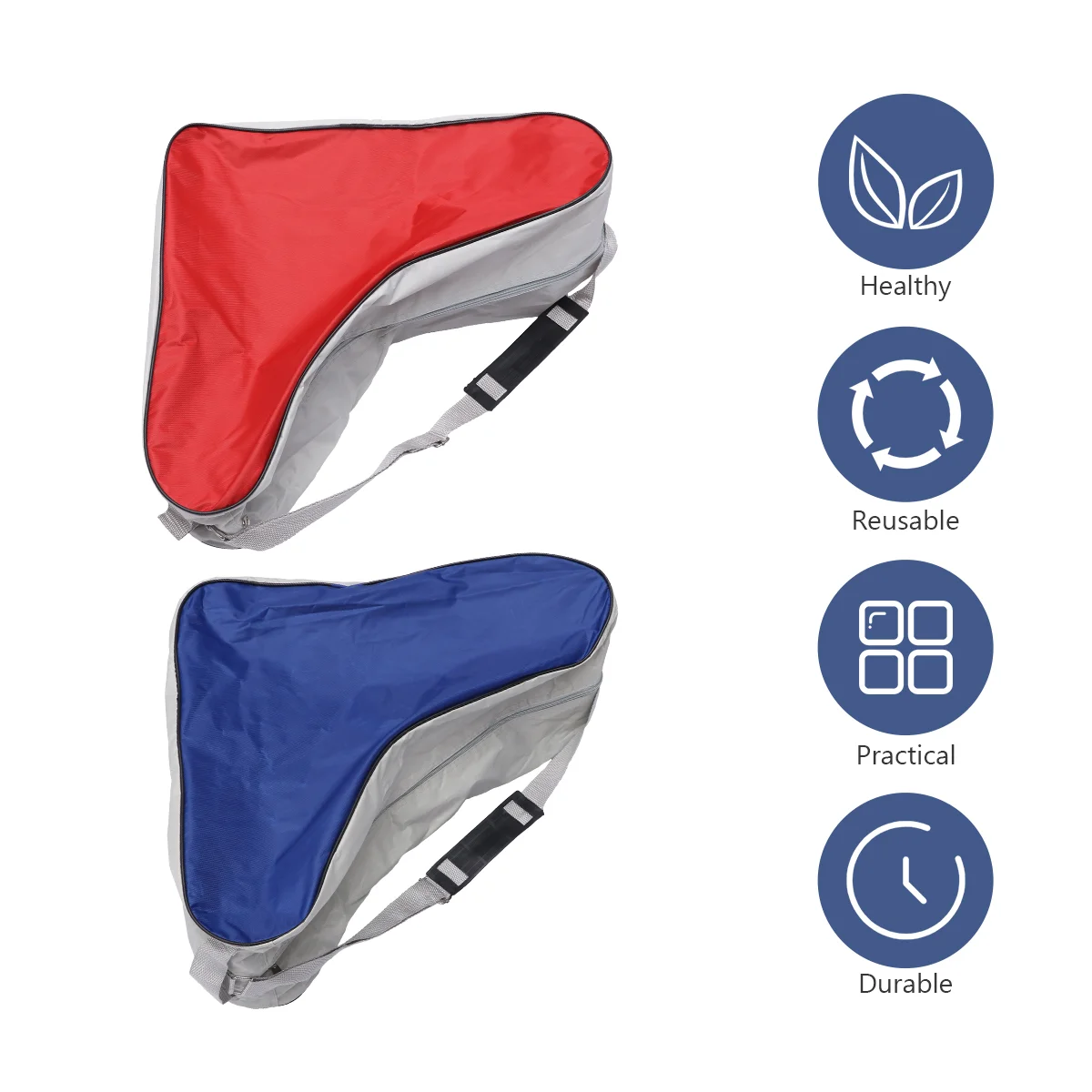 

2pcs Large Capacity Universal Roller Handbag Cloth Skating Triangle Bag