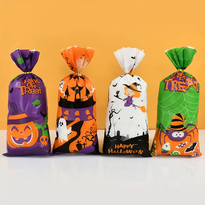 50 шт. подарочные пакеты с призраком и тыквой на Хэллоуин конфеты печенье закуска