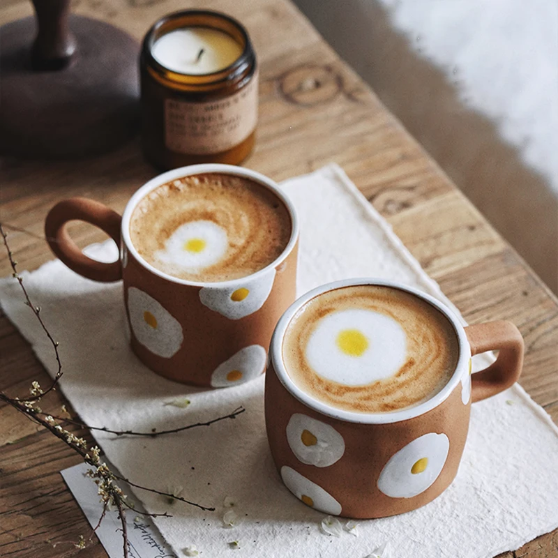 

Ceramic Espresso Coffee Cups Travel Camping Breakfast Christmas Personalized Coffee Mug Tazas De Ceramica Christma Drinkware