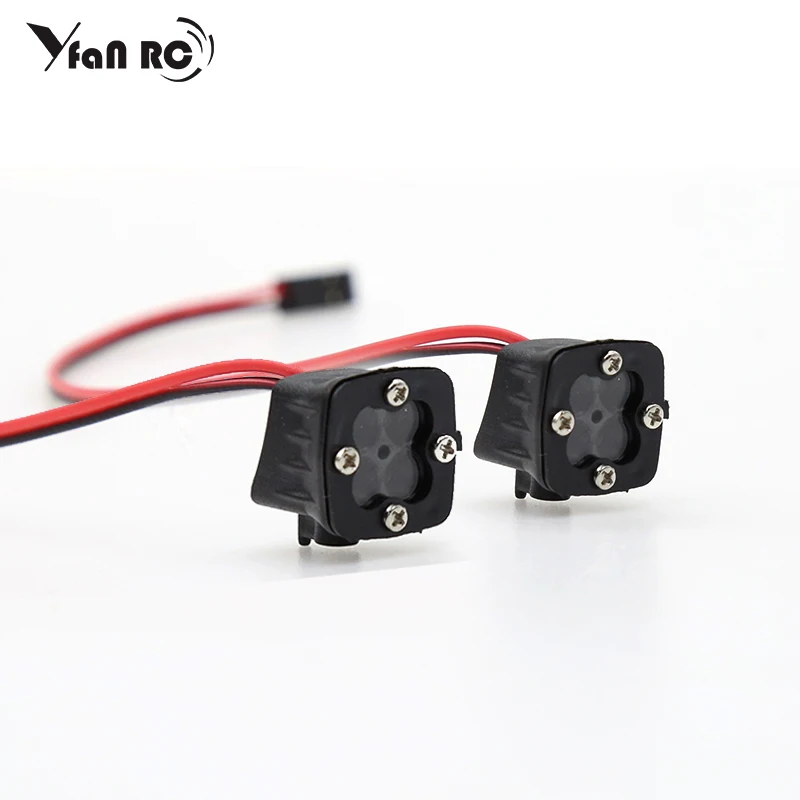 

KYX Racing 4 LED светильник Square Lamp for 1/7 1/8 1/10 RC Car Accessories Axial SCX10 II Traxxas TRX4 TRX-4 7,2-12V