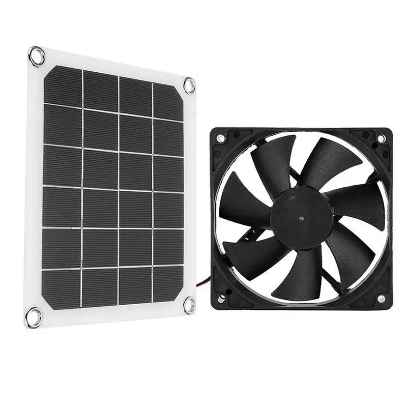 

Solar Panel Fan Kit Ventilation Fans Exhaust Fans 6V 10W Outdoor Mini Ventilator IP65 Waterproof Energy Efficient For RVs