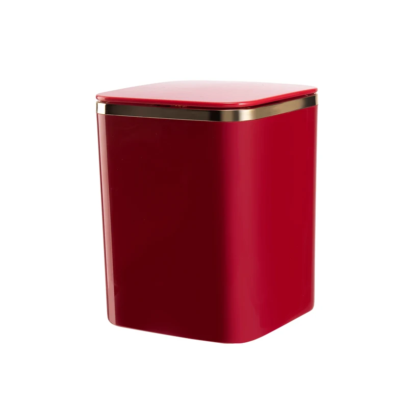 

Modern Plastic Trash Can Nordic Luxury Hanging Table Garbage Bin Trash Can Desk Container Room Cubo Basura Bathroom Products