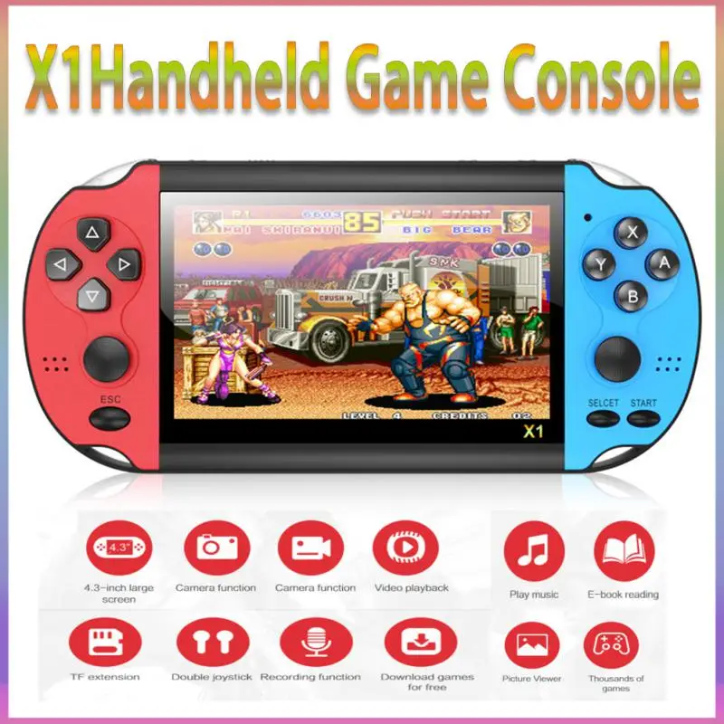 

Newest 4.3 Inch Handheld Portable Game Console With HD Screen 8GB 10000 Free Games For Super Nintendo Dendy Nes Games Child 2022