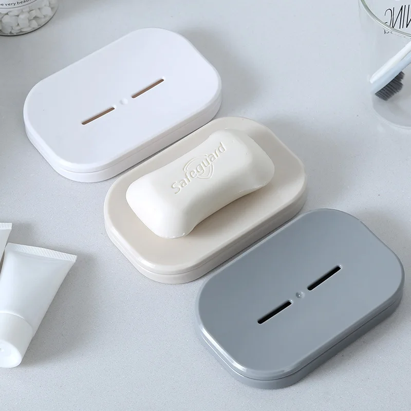 

Travel Portable Soap Box Bathroom Soap Dishes Case Easy To Carry Home Shower Outdoor Hiking Plastic Soap Box Dispenser Soap Rack