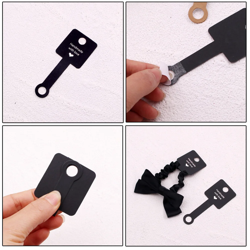50Pcs/Set Half-fold Cards Self-adhesive Price Tag Jewelry Packing Accessories Bracelet Ring Holder Handmade Making