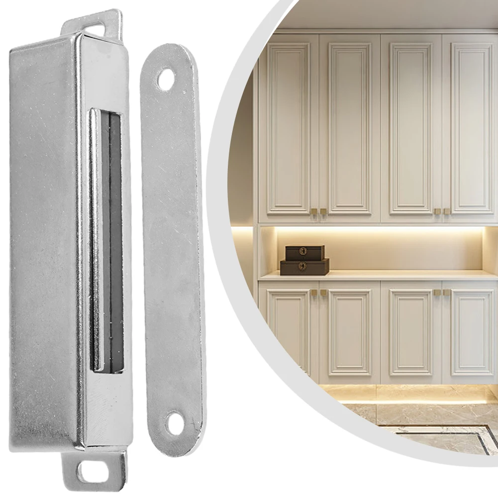 

1pcs 97*20*15mm Cabinet Magnetic catch Stainless steel Strong Heavy Duty Cupboard Magnets For Closet Cupboard Furniture Hardware