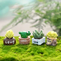 4 pack garden decorations miniature resin statues craft plants potted fairy garden decorations diy