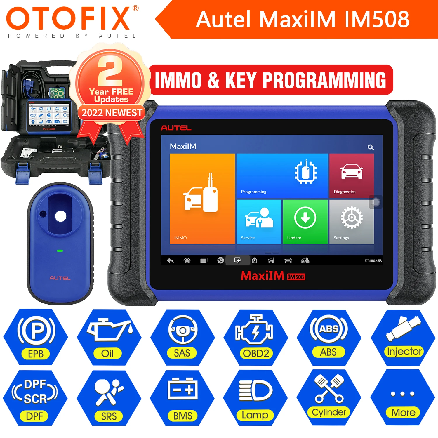 

Autel MaxiIM IM508 инструмент для программирования автомобильных ключей Диагностика автомобиля OBDII сканер OE-уровень диагностика всех систем прогр...