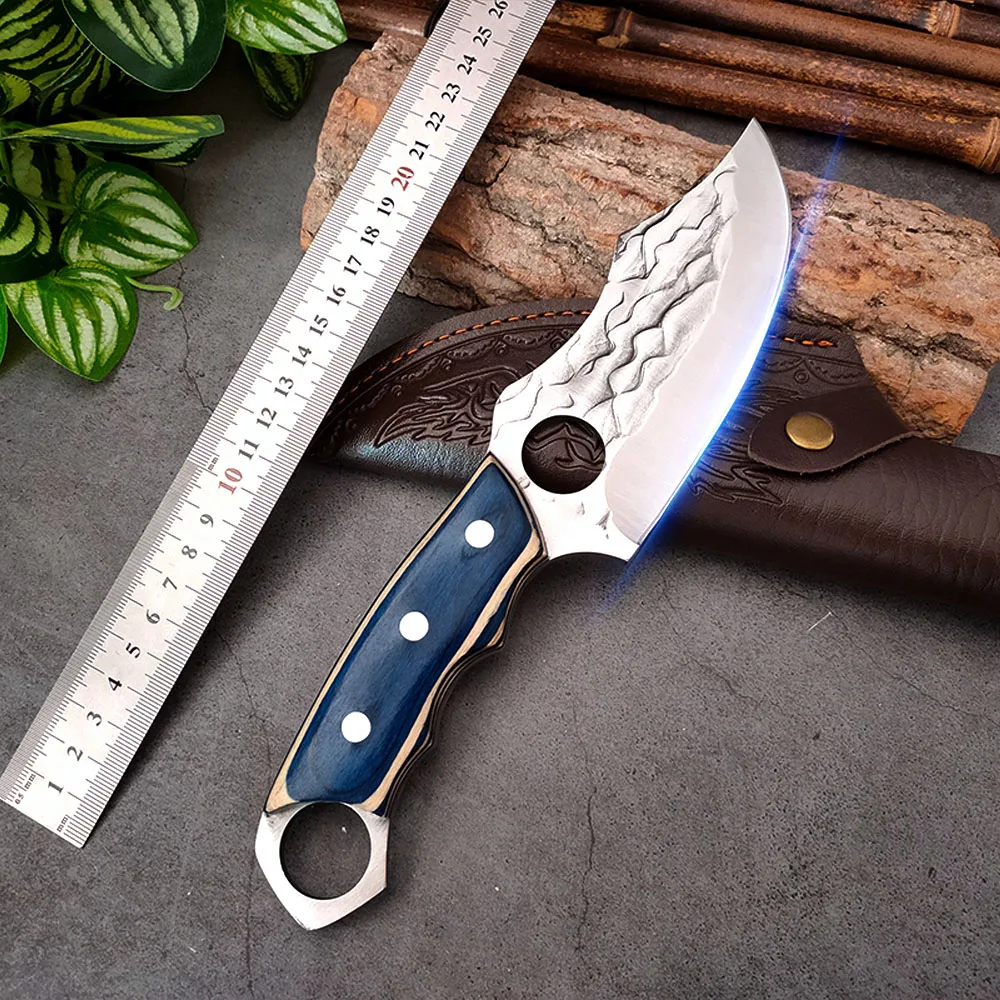 

Handmade Forged Boning Knife Serbian Chef Knife Slicing Butcher Meat Cleaver Outdoor Kitchen Cooker Hunting Camping Knife