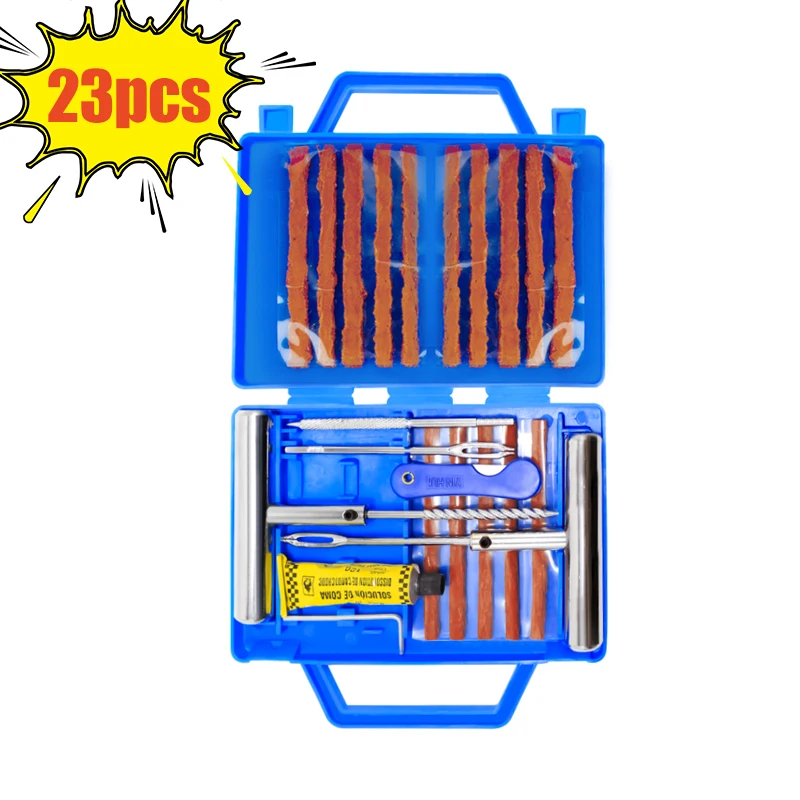 

Универсальный комплект для ремонта шин, набор аварийных инструментов для автомобиля, набор проколов для ремонта плоских шин, подходит для автомобилей, автомобилей, мотоциклов