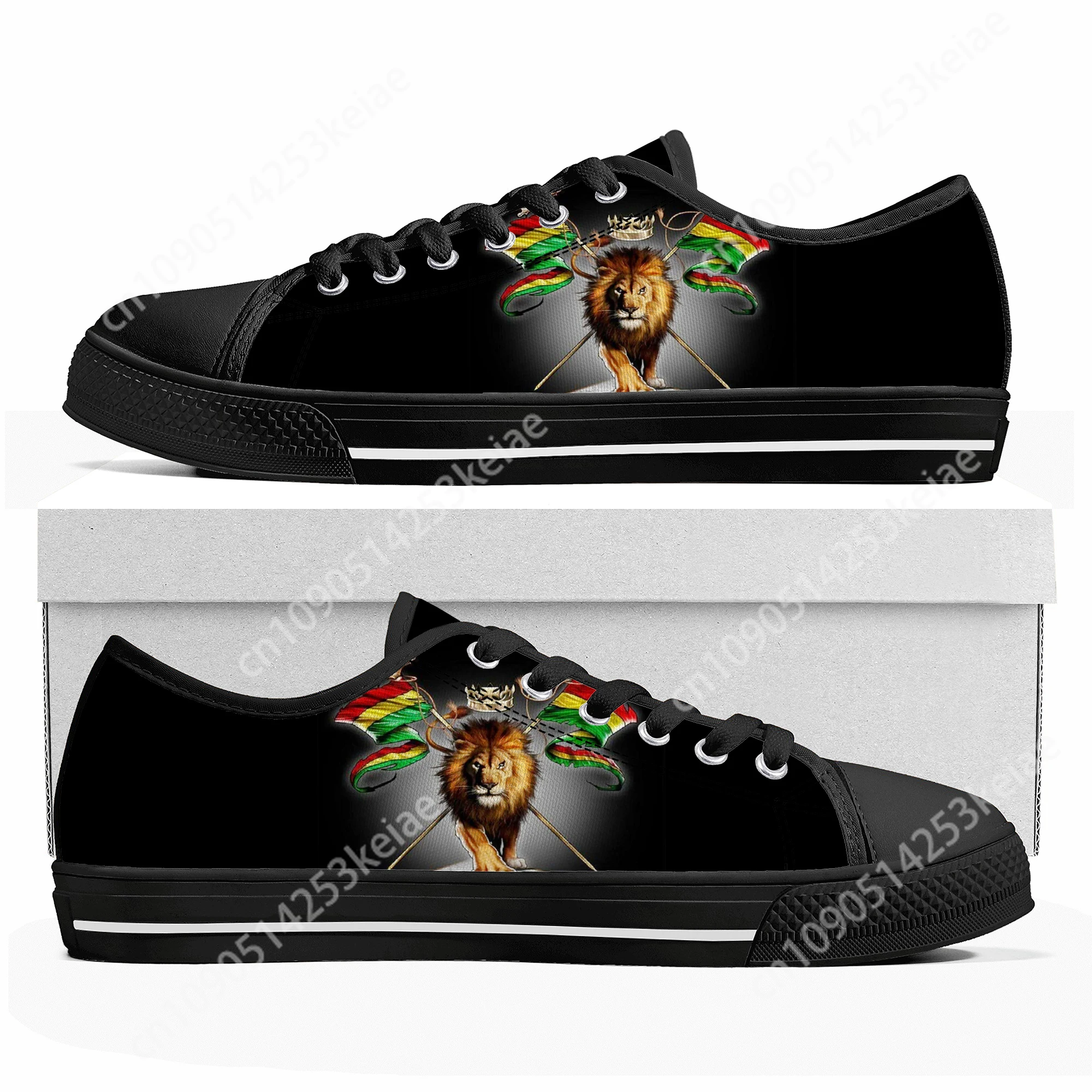 Reggae Rastafarian Rasta Rastafari Lion Of Judah Низкие кроссовки Мужские женские подростковые