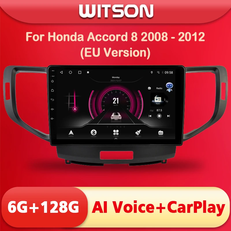 

WITSON 9 дюймовый большой экран Android 11 AI VOICE 1 Din in Dash Car radio для Honda City 2014 - 2017 RHD/LHD навигационный плеер