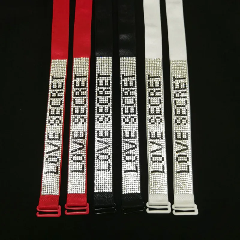 

Women's bra Beha-bandjes strap Non Slip Lingerie Akcesoria strap blingbling VS inlaid diamond looped shoulder strap